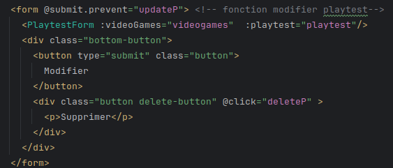 Placement du component dans le form